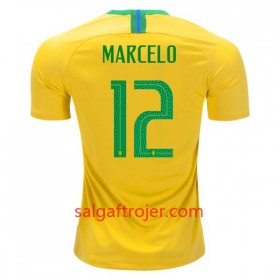 Brasilien Fodboldtrøjer Marcelo 12 Hjemmebanesæt VM 2018